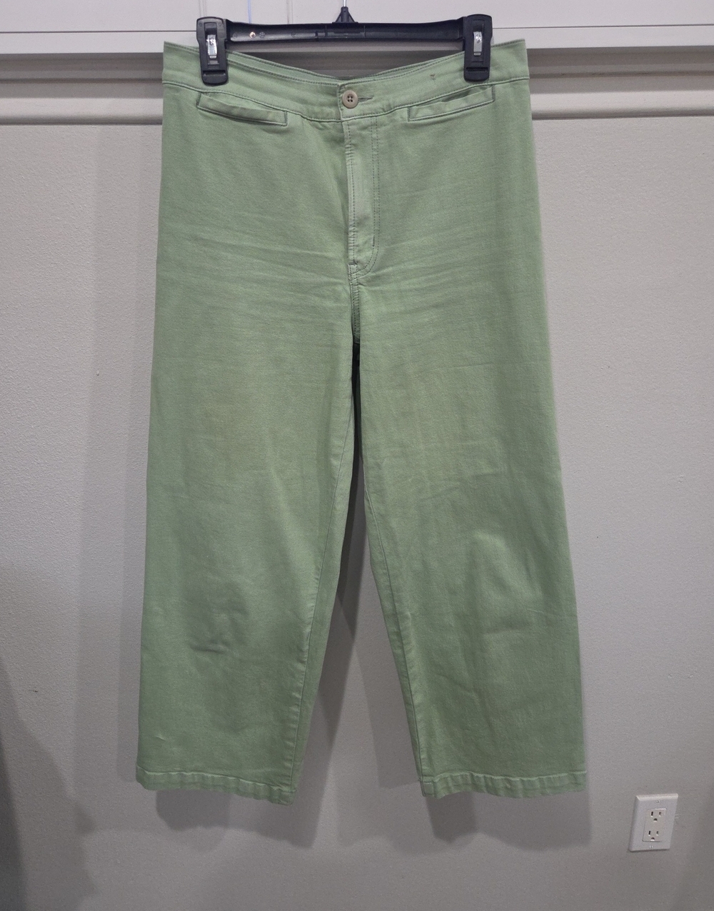 Madewell Women's Light Sage Green Emmett wide leg crop